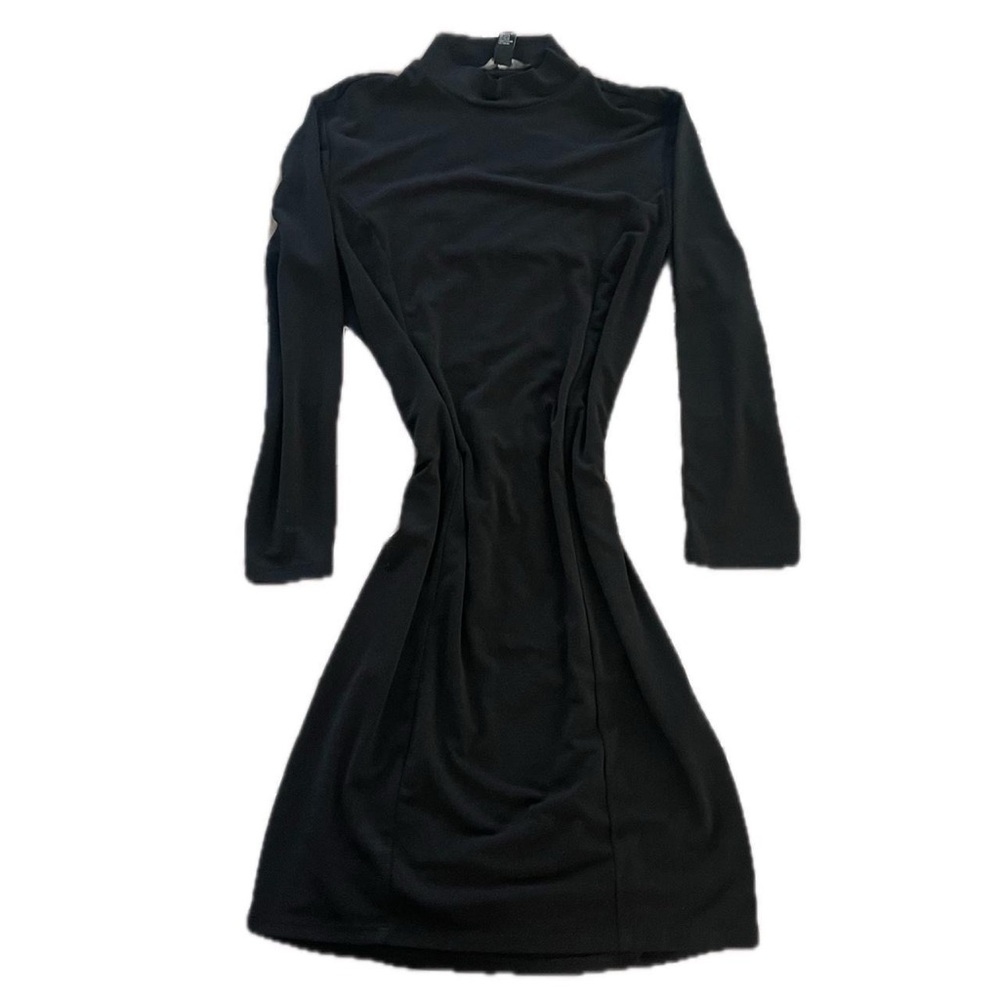 black turtleneck dress
